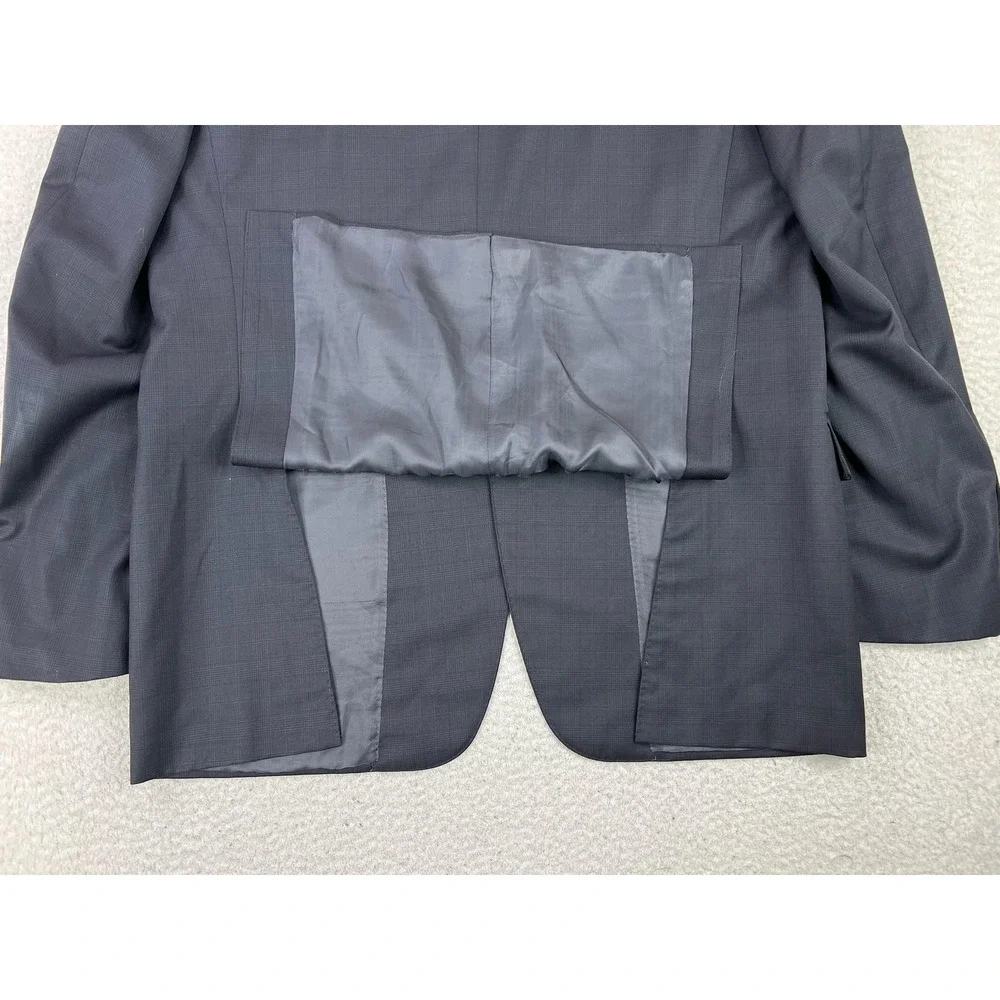 Canali Mens 44R Gray Glen Plaid Wool Suit Jacket Classic Fit Made Italy 2 Button